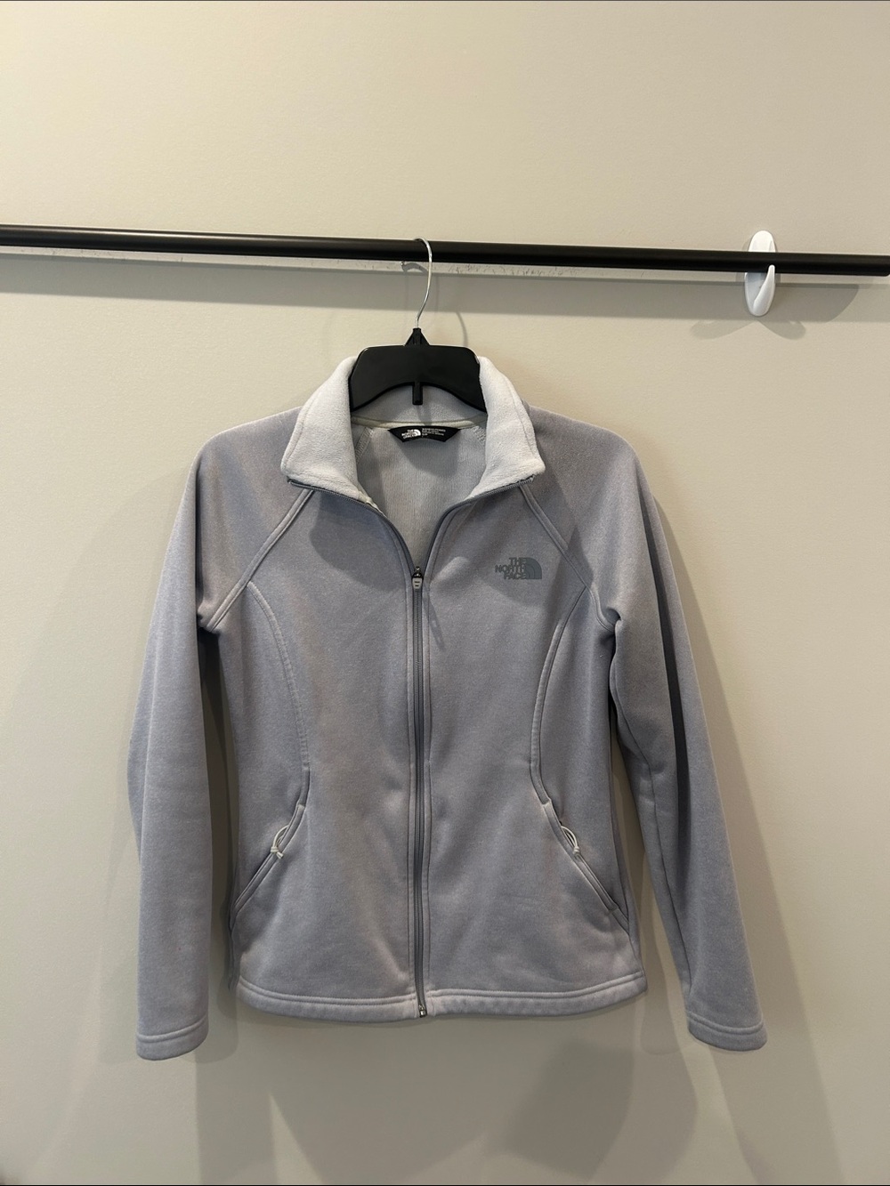 The North Face Women's Light Gray Teddy Fleece Jacket